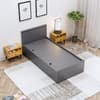 Hexa Engineered Wood Modern Single Bed With Headboard With Storage In Frosty White And Giant Wood