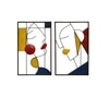 W-Koto Abstract Metal Wall Decor in Multicolor Set of 2