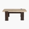 Sculpt Edge Solid Wood Coffee Table in Brown Colour