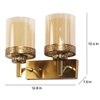 Eliante Modern Wall Lights Mild Steel & Glass Material Antique Gold & Champaign Finish
