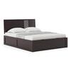 Alaca Solid Wood Queen Size Bed With Hydraulic Storage (Mahogany Finish)