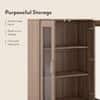 Hubert Low Kitchen Display Cabinet in Warm Walnut Finish