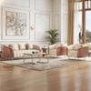 Amora 3 Seater Fabric Sofa In Dual Tone Birch Beige And Sienna Brown Colour