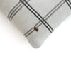 Windowpane Antique Grey  And Natural Pillow Cover 12X20 Inches