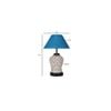 Allie Turquoise Jute Glass Table lamp with Iron Base