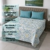 Iris White Floral 400 TC Cotton Flat King Size Bedsheet with 2 Pillow Covers – Threads