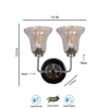 Devansh Steel Electric Wall Light in Steel Colour with Transparent Shade Count of 2 Lights