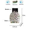 Devansh Solid Wood Electric Wall Light in Brown Colour with Multi Shade Count of 1 Light