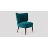 Duke Fabric Accent Chair in Teal Blue Colour