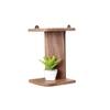 Solid Wood Corner Wall Shelf in Natural Finish