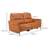 Orchard Two Seater Motorized Leather Recliner in Savana Tan Brown Colour