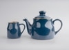 Midnight Bloom Blue Tea Set with Serving Tray
