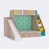 Sleep N SlideBunk Bed 6X5 Drawers On Wheels In Oak and Cyan Colour67