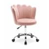 Doe Buck Preglo Pink Velvet Upholstered Swivel Office Chair