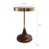 Arcana Metal Side Table in Black & Gold Colour