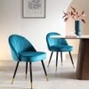 Momence Metal Accent Chair in Blue Colour