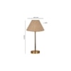 Beige Jute with Metal Gold Table Lamp