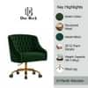 Doe Buck Clemence Modern Green Tufted Velvet Office Chair