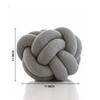 Nodo Cotton Knitted Decorative Grey Knot Pillow 11 x 11 Inches