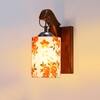 Devansh Solid Wood Electric Wall Light in Brown Colour with Multi Shade Count of 1 Light