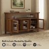 Rhodes 3 Door Solid Wood Sideboard in Amber Walnut Finish