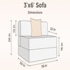 Sleep Spa Foldable 1 Seater Single Foam Fold Out Sofa Cum Bed in Dark Grey Colour