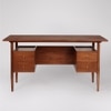 Hewinson Double Solid Wood Desk in Brown Colour Ipiano Finish