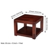 Lisbon Sheesham Wood Contemporary Square Coffee Table In Honey Finish