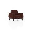 Granada Premium 1 Seater Fabric Sofa in Deep Crimson Velvet Colour