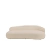 Luxelounge Wood 2-Seater + Ottoman With Upholstery Non Storage Sofa In White Colour