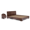 Ohio Solid Wood Queen Size Non Storage Bed In Teak Finish