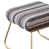 Bohemian Jacquard Metallic Stool in Black & White Color Set of 2