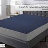 Cotton Feel Terry Fabric Waterproof Mattress Protector for Queen Size Mattress In Navy Blue color 78x60
