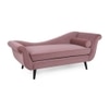 Kabera Velvet Chaise Launger in Pink Colour