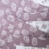 White And Purple Floral Cotton 400 Tc Reversible Single Bed Dohar 240 X160 Cm