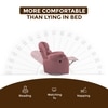 Helios Motorised Recliner Chair for with Rocking Revolving Premium Soft Suede Fabric 1 Seater Chair - Dusty Mauve