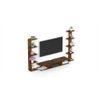 Estoye Engineering Wood Wall Mount TV Entertainment Unit Set Top Box Stand/TV Cabinet with Shelves for Books & Decor Display Unit Bed Living Room Upto 42 Inches (Brown Maple)