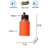 Devansh Solid Wood Electric Wall Light in Brown Colour with Orange Shade Count of 1 Light