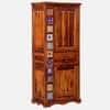 Rangrez Sheesham Wood Bar Cabinet in Honey Oak Finish