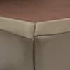 Bronze Leather Double  Size Bed Without Storage (Brown Colour)