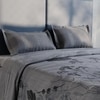 Stoa Paris Super King Size 100% Cotton Bedsheet with 2 Pillow Covers  Size Grey Black