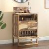 Macallan Solid Wood Bar Cabinet in Honey Oak Finish