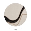 Handmade Round Natural Wool Rug Abstract Flow Ivory 7 Feet Carpet