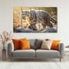 The Castle Decor Snow Lion Wall Art Set of 5 Digital Painting 27x48 Inch