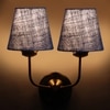 Devansh Metal Electric Wall Light in Gold Colour with Blue Shade Count of 2 Lights
