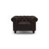 Winchester 1 Seater Leatherette Sofa in Chocolate Colour