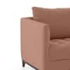 Florence Premium 1 Seater Fabric Sofa in Mocha Mouse Velvet Colour