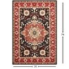 Presto Black Traditional Hand Tufted Wool Carpet 5X7 Feet