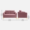 Arab Velvet 2 Seater Sofa Peach Color
