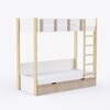 Pine Tree Single Size Bunk Bed In White & Oak Colour